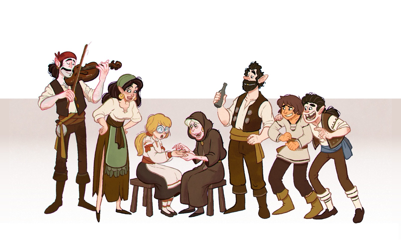 The Rohni, a line-up of characters